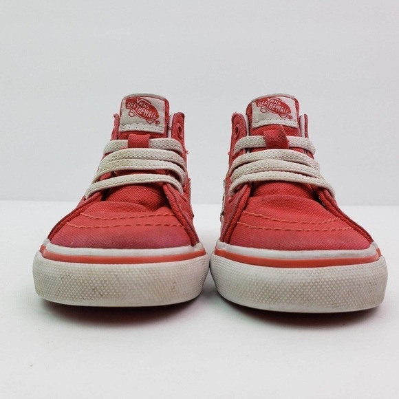 Vans Old Skool Baby Toddler Girls Size 4 Pink Back Zip Hi Sneaker Shoes - Picture 6 of 11